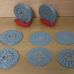 1-preview.jpg brake discs as coasters in two versions for 4 thick and 10 thin coasters