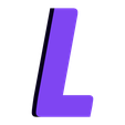 L.STL Letters - A through Z - HP Simplified Font - ALL CAPS - 1" X .125" thick