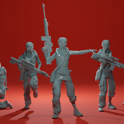 1_groupshot.png Militia Marksman Lady - Female Sniper Squad