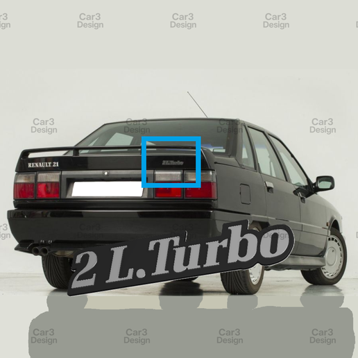 0.png RENAULT 21 2L TURBO REAR EMBLEM ANAGRAM LOGO BADGE [ 77 00 809 337 ]