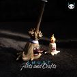 SmurfArtsandCrafts_Mimic-Besen_1_Lifestyle_070923.jpg Mimic broom and candle - Dark Fantasy 3D Miniature