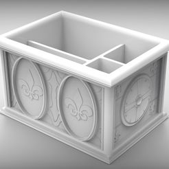 foto_no_exif.jpg Pencil Box - Fleur de lis - Desk organizer