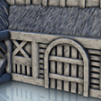 52.png Large medieval house with multi-floored thatched roof (8) - Warhammer Age of Sigmar Alkemy Lord of the Rings War of the Rose Warcrow Saga
