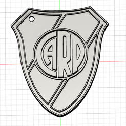 escudo.png STL file River plate keychain・3D print design to download