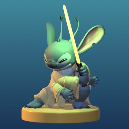 ⭐ Stitch Jedi Star Wars Disney・ STL File for 3D printing・Cults