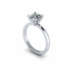 1.jpg STL file Solitaire One Stone Diamond Ring R2・3D printer model to download