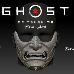 Preview.jpg STL file Sakai Mask Ghost of Tsushima Mask・3D printer design to download