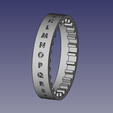 cryptex_anneau_ecriture.png Free STL file Cryptex with 4 alphabetic multicombination rings・3D printer design to download