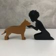WhatsApp-Image-2023-01-16-at-20.40.07.jpeg Girl and her American Bully(afro hair) for 3D printer or laser cut