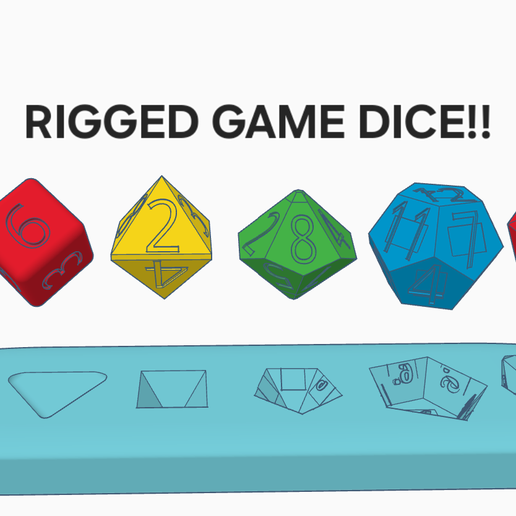 SLIGHTLY RIGGED D&D DICE SET