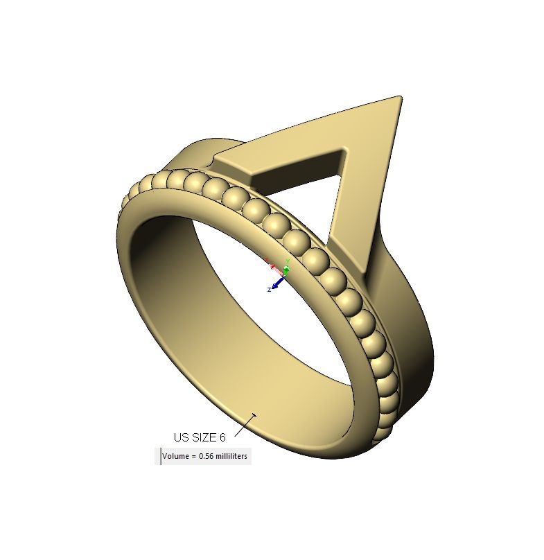 volume1.jpg Descargar archivo STL Banda de moda con cuentas en V tallas US 6 a 9 modelo de impresión 3D • Plan imprimible en 3D, RachidSW