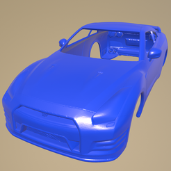 a017.png Fichier STL Nissan GT-R R35 2013 CAR BODY PRINTABLE・Modèle à imprimer en 3D à télécharger
