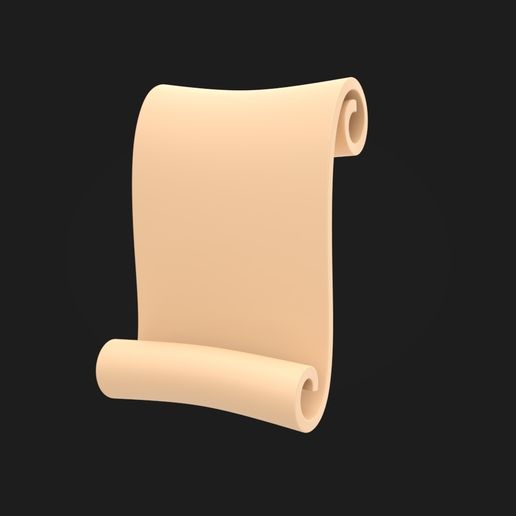 📜 Paper Scroll・ STL File for 3D printing・Cults