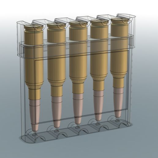 6.5 Creedmoor 5-Round reloading case 3D model