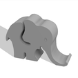 elefante.png Elephant-shaped cell phone holder or holder