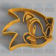 sonic.jpg Sonic Head - Head Sonic Cookie Cutter