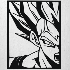 Imagen1-VEGETA-MEDIO.png STL-Datei VEGETA GESICHT WANDKUNST 2D DEKORATION・Vorlage für 3D-Druck zum herunterladen