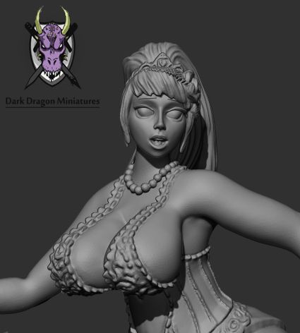WB_Render2.jpg WARRIOR BRIDE MINIATURE (DND, KINGDOM DEATH, PATHFINDER, MINI)