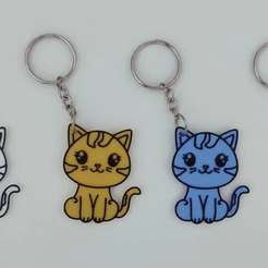 cat.png Adorable Cat Keychain - Personalized Feline Key Holder