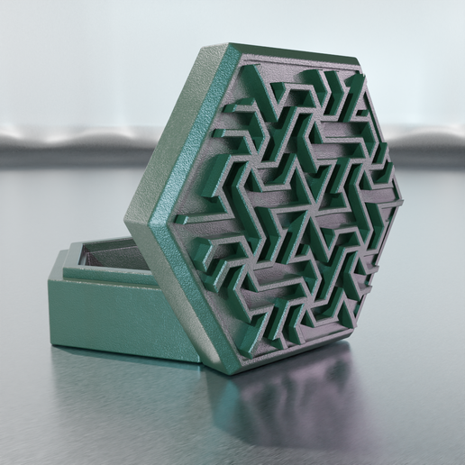 R-7png.png Boîte hexagonale pour bibelots