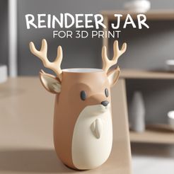 Deer-jar-cults-3d.jpg Reindeer jar- plan pot