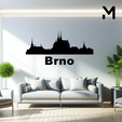 Brno.png Wall silhouette - City skyline Set