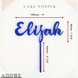 Elijah-cake-topper-Dimensions.png Elijah name Cake Topper