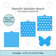 Etsy-Listing-Template-STL.png Butterfly Sprinkles Stencil | Laser or 3D Printed, Decorating Stencils | Digital Download STL & SVG Files