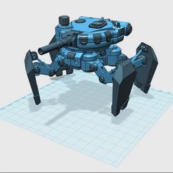 Clip.jpg Бесплатный 3D файл Scifi Spider Tank・Модель 3D-принтера для скачивания