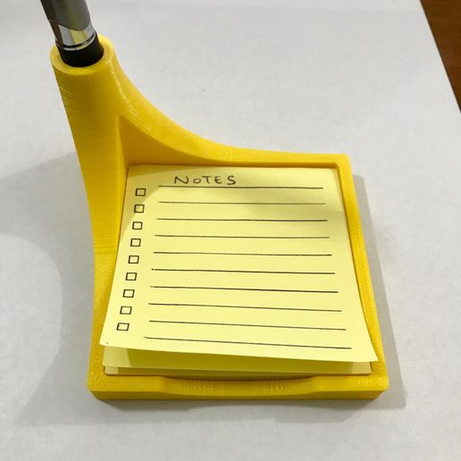 Download STL file sticky notes and pen holder • Object to 3D print ・ Cults
