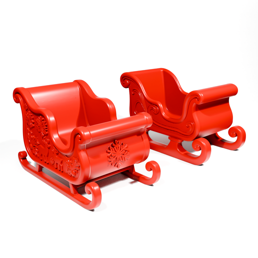 Christmas sleighs - 3D model önizlemesi