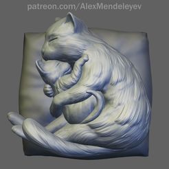 Cat_01.jpg STL-Datei Katzenmama・3D-druckbares Modell zum Herunterladen
