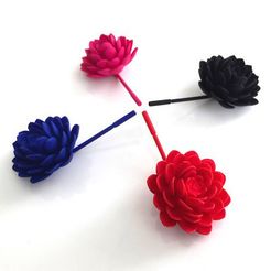 3D_printed_3D_model_3D_Printing_Flower_Valentine_Impression_3D_fleur_Cults.jpg STL file Succulent Lapel Flower・3D printer model to download, 3by3D