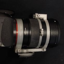 IMG_20220526_124319.jpg Free STL file 135mm f/2.0 Clamps and Focuser (Samyang, Walimex, Rokinon) for Astro・3D printable model to download
