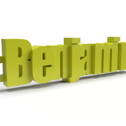 Benjamin.png STL-Datei Schlüsselanhänger Benjamin・3D-druckbares Modell zum Herunterladen