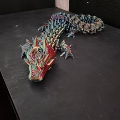 Dragón Rosa, Día de San Valentín, Mascota Flexi Wiggle articulada, Impresión en el lugar, Fantasía