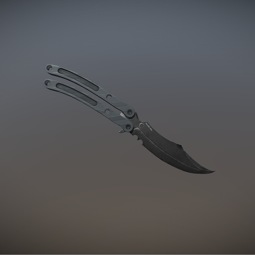 Balisong Butterfly Knife – Rivals Roblox Inspired 3D Printable Model ...