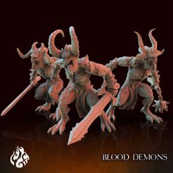 PatreonMiniatureTemplateOctoberBloodDemons1.jpg 3D file Blood Demons・3D print design to download