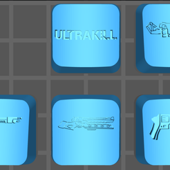 ultrakeycaps.png Archivo STL gratis Tapas de perfil bajo Ultrakill para teclados Keychron・Modelo para descargar y imprimir en 3D, sylver25