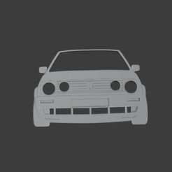 Main-Single.jpg Volkswagen Golf MK2 GTi Outline - Arte de la Pared - Llavero