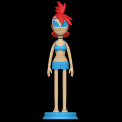 swim1.png Download STL file Frankie Foster Swimsuit - Foster's Home For Imaginary Friends • 3D printable model, SillyToys