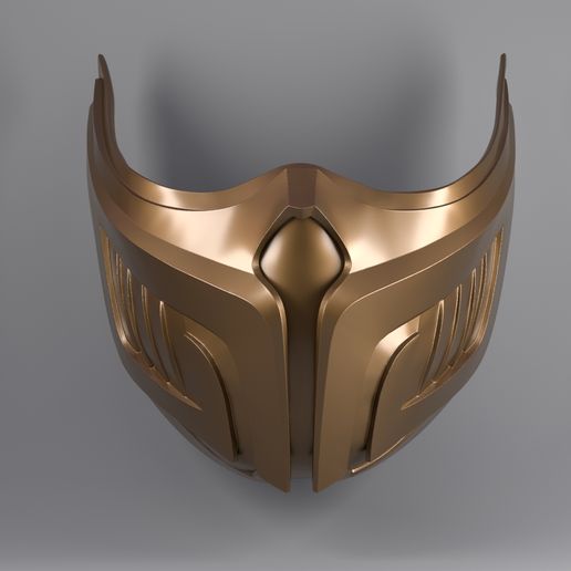 Mortal Kombat - Scorpion Fan Art Cosplay Mask - 3D model önizlemesi