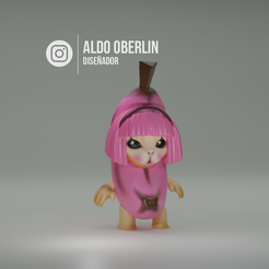 ROSE.png STL file Banana Cat ROSE / Mishi Plátano ROSE・Template to download and 3D print