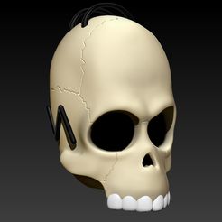 7.jpg Free STL file HOMER SIMPSON SKULL・3D printer model to download