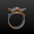 wolf-09.png STL file Wolf Ring・3D print model to download