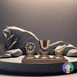 Tirupati-Balaji-tilak-mock-up-3.png.png Elegante Tirupati Balaji Símbolo Sagrado Set | Chakra Tilak Shankh Emblema Trio | Vaishnav Hindu Decor | Dashboard Car Emblem Temple STL | 8" / 203 Mm