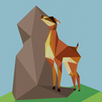 Deer2.png Low Poly Deer