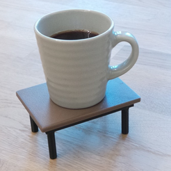 1.png Descargar archivo STL gratis 3D-printable coffee table (coaster)・Modelo para la impresora 3D