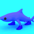 render1.png Blue Shark with Sneakers