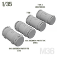 Types.png 25 Gal Rubber Fuel Drums (Stuart, Staghound, PTO M4A3) 1/35